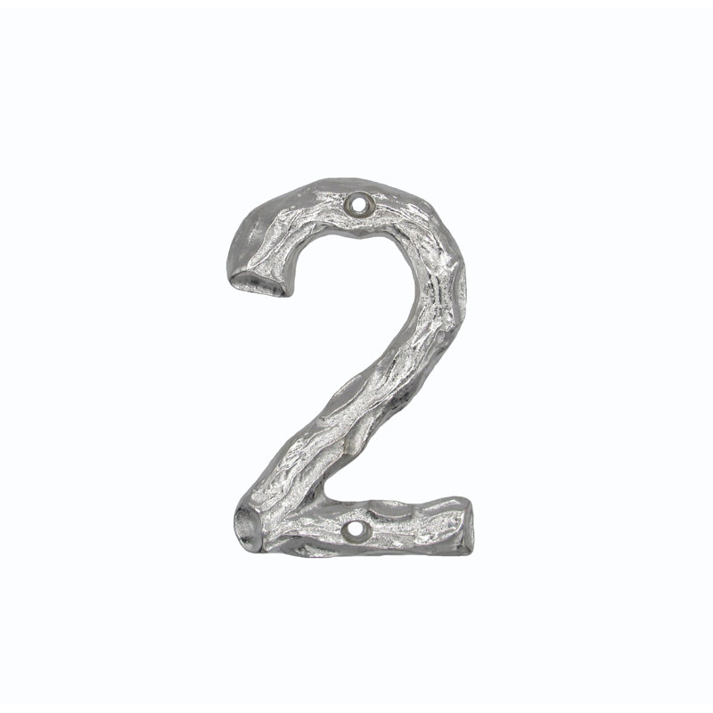 Numéro de maison à fixation en métal, 2
