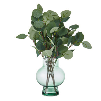 Elements Artificial Eucalyptus In Vase, 18 Inch
