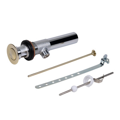 Dearborn 1-1/4 in. Pop-Up Assembly, 1 Piece, Polished Brass - 20 Ga.