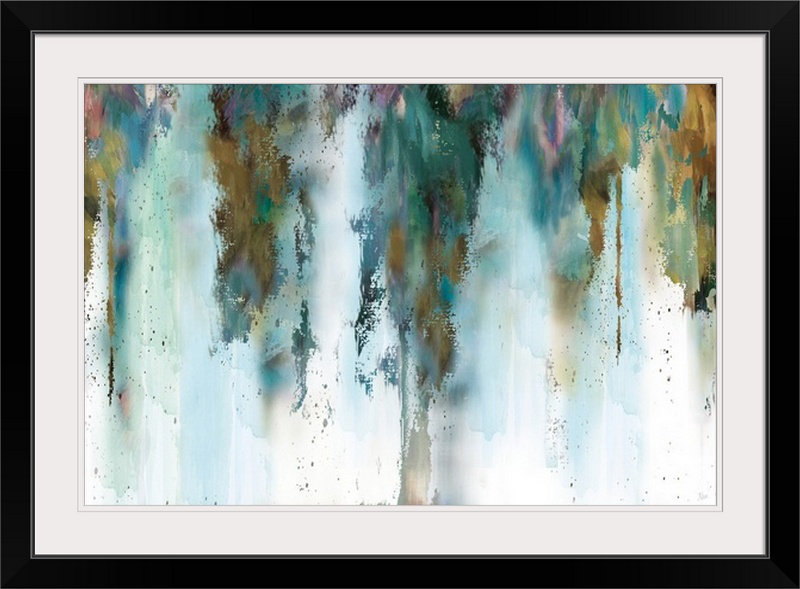 'Skyline Abstract' Print, 32" H x 44" W x 1" D, Black Frame