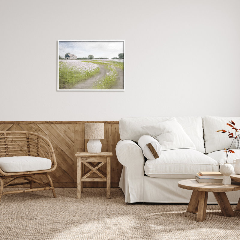 Peaceful Country Road, campagne, H 24 po x l 30 po x P 1,5 po, Blanc