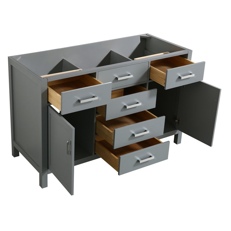 Petrel 54'' Single Bathroom Vanity Base Only, Gray