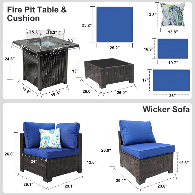 Ensemble modulaire de mobilier d'extérieur 8 pièces 8 pièces, Île Seymour Nord, Galapagos