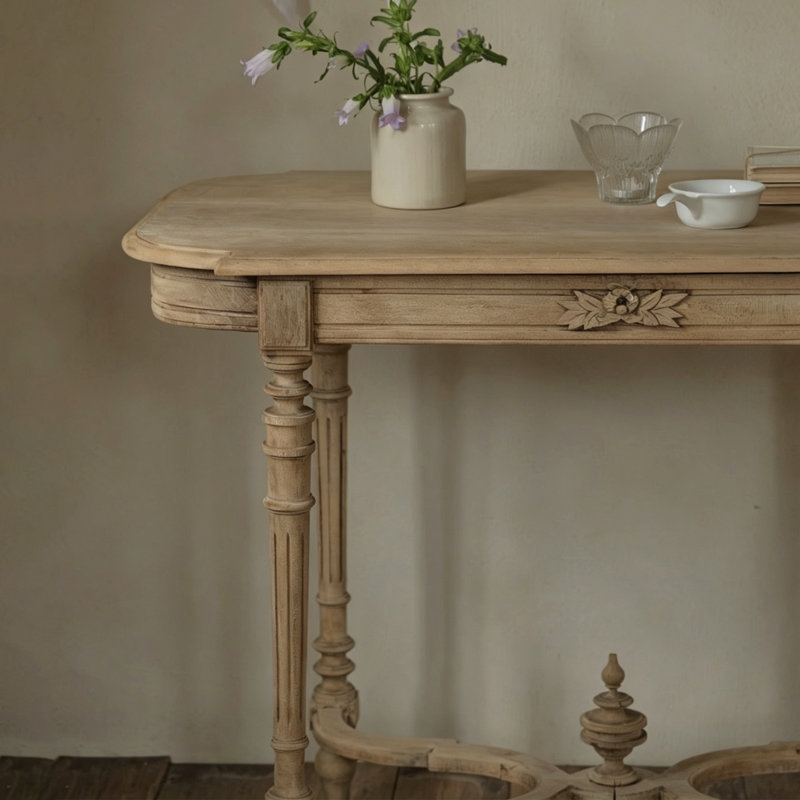 Rustic Carved Console Table