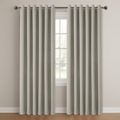 Linen Blend Blackout Curtain Panel Pair