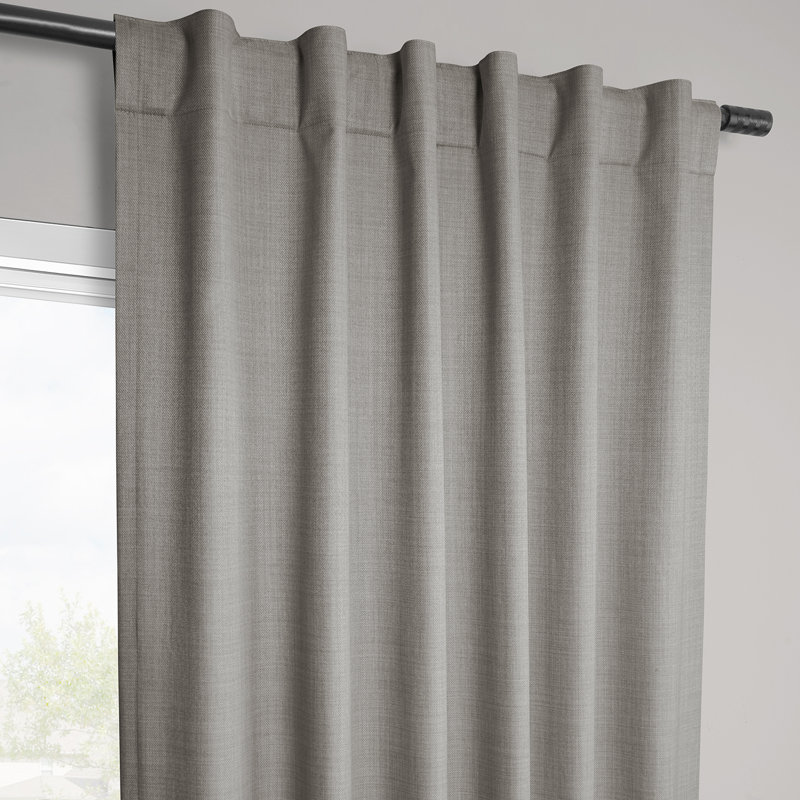 Raidah Vienna Basic Solid Curtains (2 Panel) Blackout Curtains For Bedroom & Living Room Curtains, Light Steel Gray