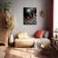 «Swallowtail Butterfly on Wildflowers Under Full Moon» - Art mural sur toile tendue - Décoration de salon, de chambre à coucher ou de bureau-129950482