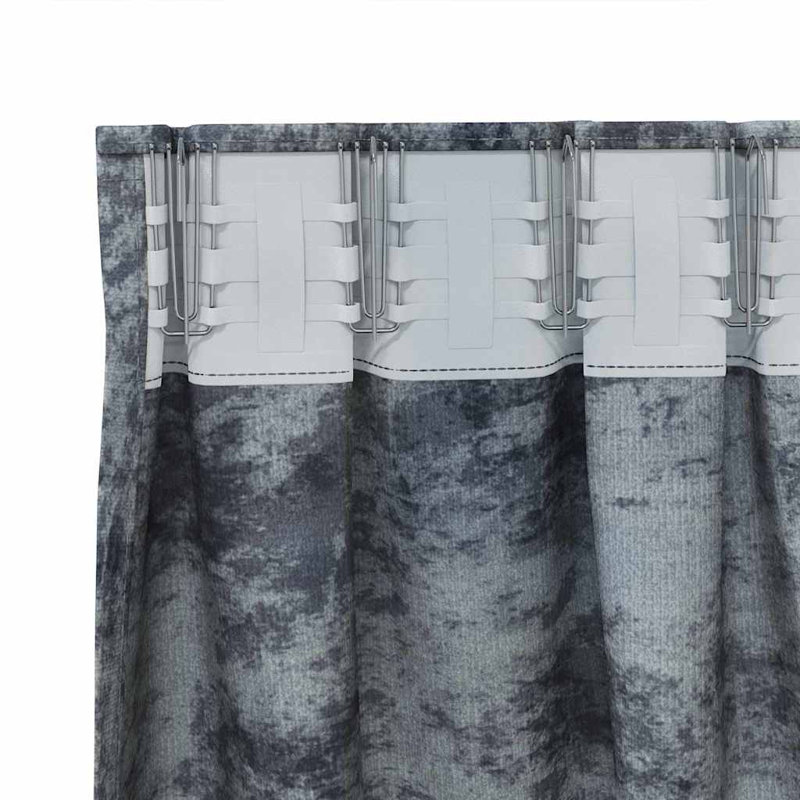 Curtain With Curtains 2 Pcs Velvet, 140cm Width x 175cm Drop, Silver Grey