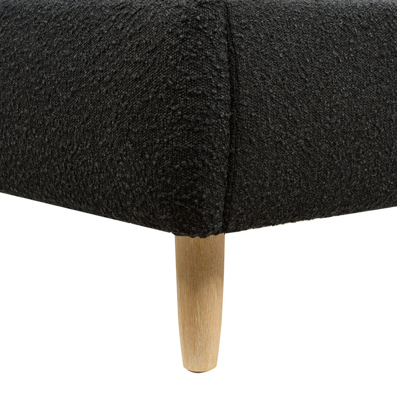 Lit tapissier Derte, Très grand, Bouclé noir