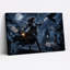 Femme gothique avec lanterne et corbeau au clair de lune, tableau sur toile pour l'Halloween-678192403