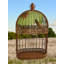 Rusty Bird Cage Garden Wall Mirror Antique Metal Indoor Outdoor Hanging Decorative Accent Decor-871332858