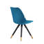 Domek Modern Velvet Dining Chair - Upholstered Upper body with Coated Metal Legs - Side Chair for Dining Room Kitchen Living Room - Single-297383955-317898539