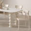 Chaises de salle à manger confort crémeux blanc décontracté