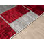Tapis géométrique gris / rouge Pece-1716531395