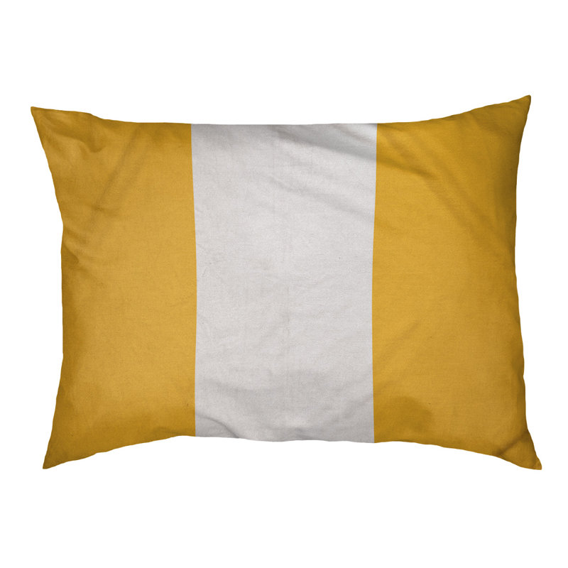 Coussin rectangulaire designer Los Angeles, Grand (L 40 po x l 50 po), Or / blanc