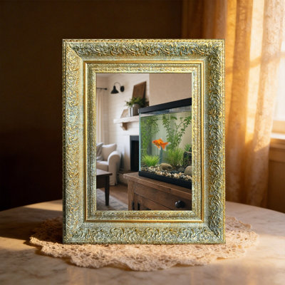 11" x 14" Antique Gold 1PC Timeless Picture Frame for Bedroom Shelf Styling