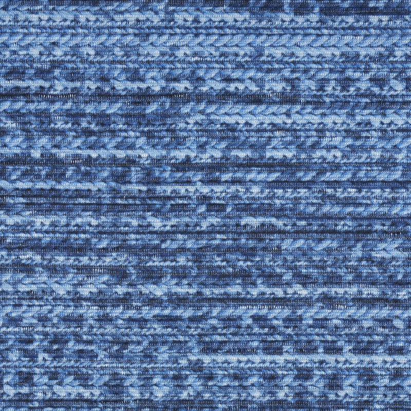 Tapis bleu antidérapant lavable à la machine 8 pi x 10 pi bleu et gris