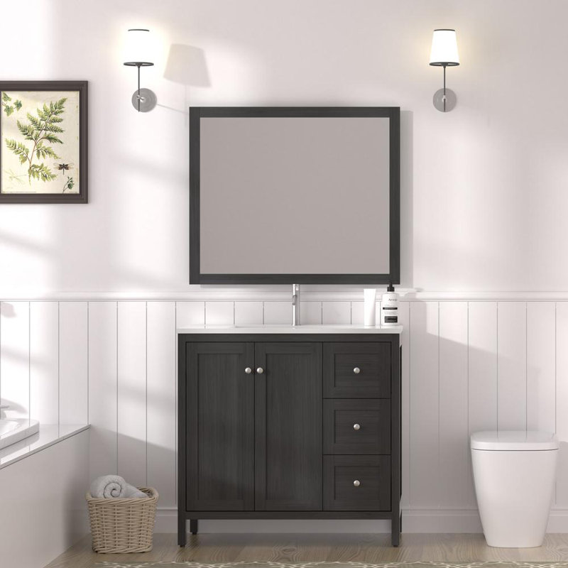 Bathroom Vanity with Sink (Black)