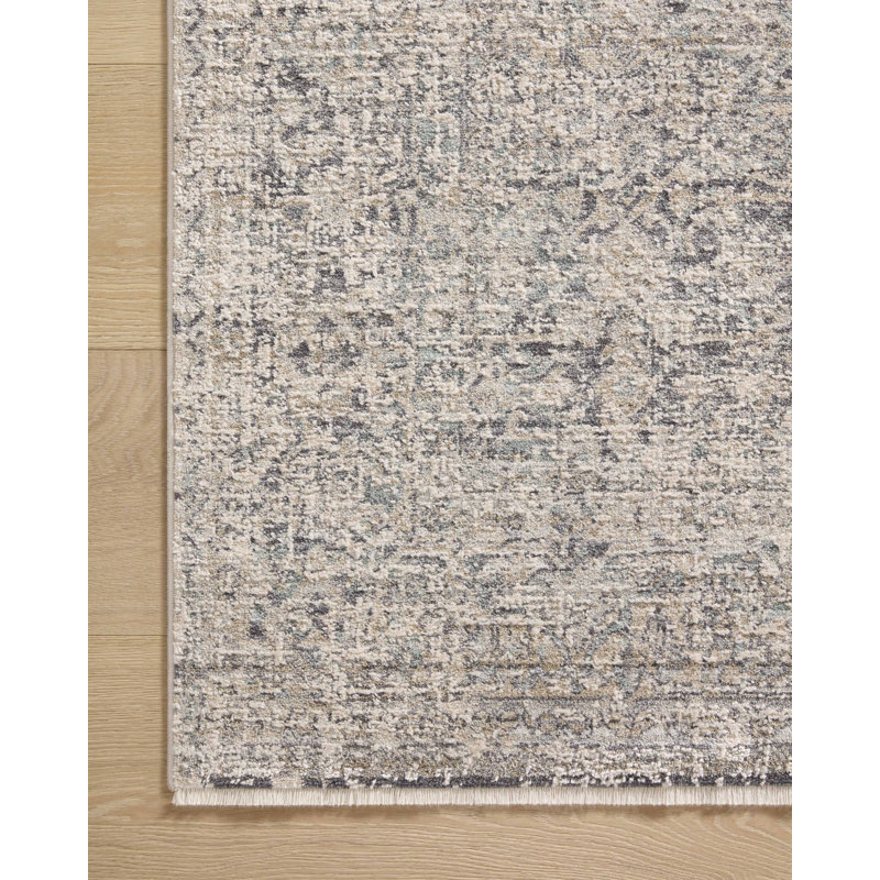 Stone and Mist Wool Synthetic Rectangular Accent Rug 2'-3" x 3'-10"