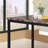 Metal Dining Table With Laminated Faux Marble Top