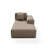Patio Left-Arm Chaise Lounge Sofa – Single Modular Outdoor Sectional with Water-Resistant Cushions-1142980185