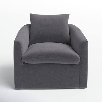 Menta Linen Swivel Barrel Chair