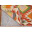 Tapis de couloir oriental multicolore en laine Kilim 3 x 10