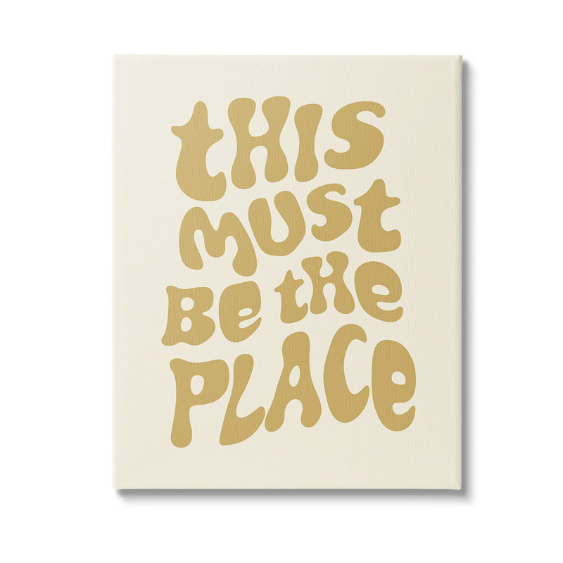 «Must Be The Place», art mural sur toile par Victoria Barnes, H 30 po x l 24 po