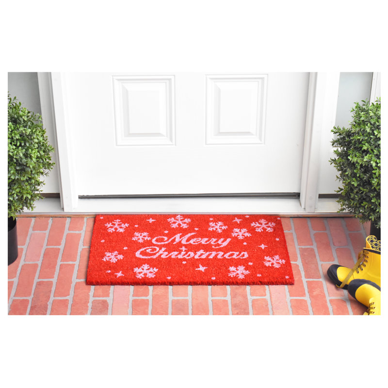 Mayle Non-Slip Christmas Outdoor Doormat, 24" W x 36" L