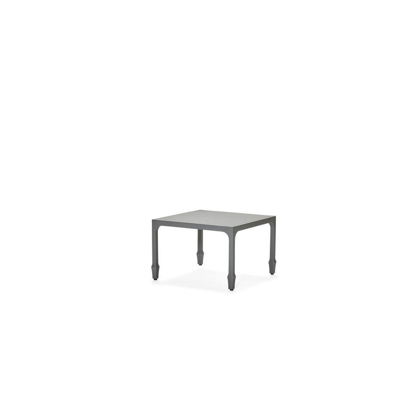 Alberti Outdoor Square Side Table, Pewter