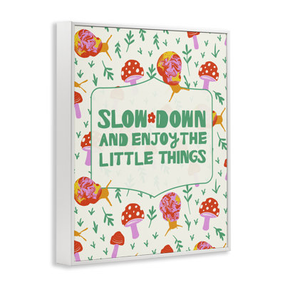 Slow Down and Enjoy Snails Giclee Art, design by Dina Riddle