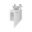 Meuble-lavabo avec lavabo intégré Pirtleville, blanc-1047308698