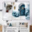 «Blue Chefchaouen Blue City In Morocco II», ensemble de reproductions d'art mural-107200620-107200622