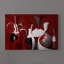 Vivacious I Red White Black Pottery Contemporary Modern by Staci Maxwell - Wrapped Canvas Print-33581226