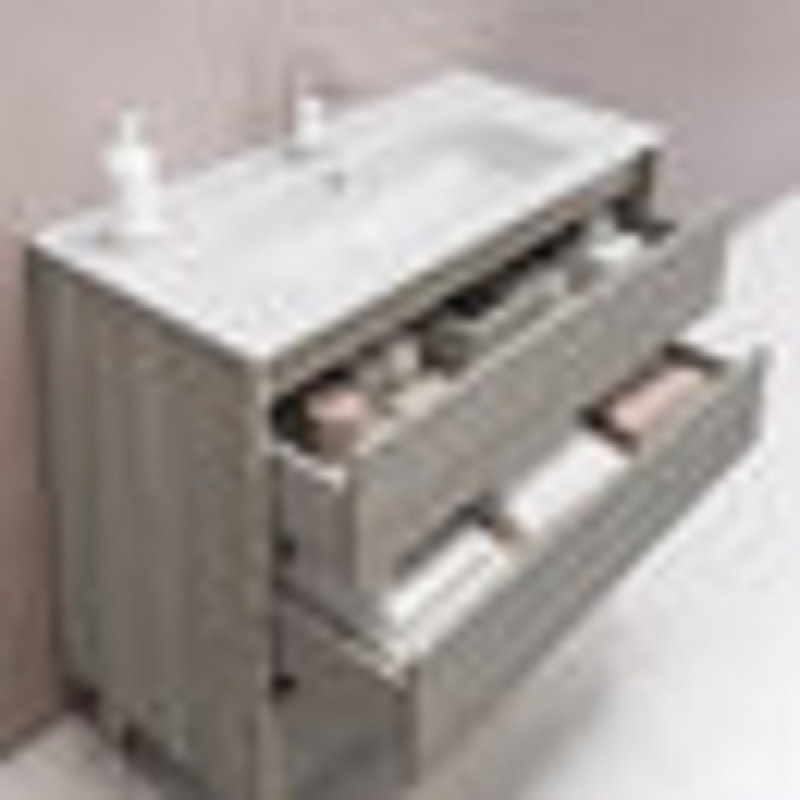 Ensemble de meuble-lavabo simple 32 po Aalderk, Gris sable