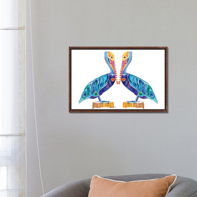 Pelican Seashore by Jo Lynch - Painting on Canvas