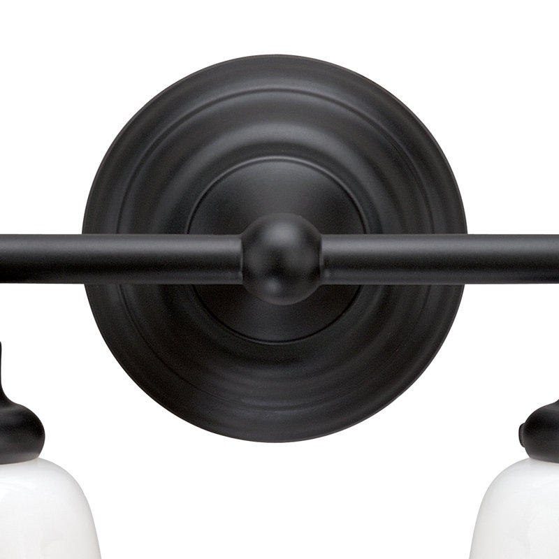 Éclairage pour meuble-lavabo à intensité variable Margaree, H 10,5 po x l 6,75 po x P 6,75 po, Bronze frotté à l'huile