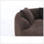 Canapé modulaire en L en éponge à compression complète avec méridienne incurvée, canapé modulaire brun en chenille, haute densité 30D pour le salon en appartement 900 lb-118043817