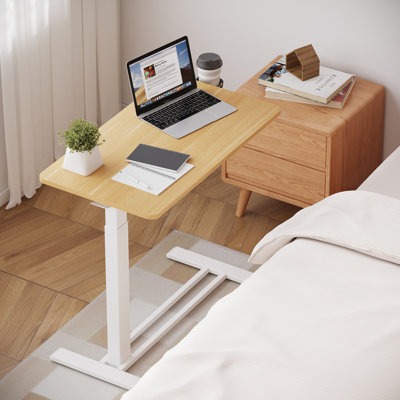 Table de lit réglable et mobile Kristee avec roulettes cachées