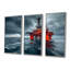 Ensemble de salon mural rouge / gris Winter Drilling Dynamics-2030855958-2030855936