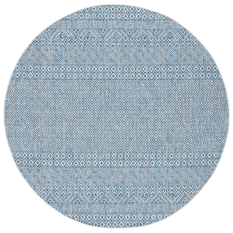 Alessa Performance Southwestern Indoor/Outdoor Area Rug, Round 6'7"