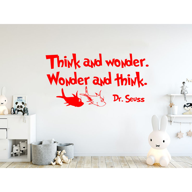 Adhésif décoratif «Think and Wonder», Rouge