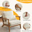 Chaise d'appoint rembourrée avec pieds en bois et un coussin Lemley-230216768