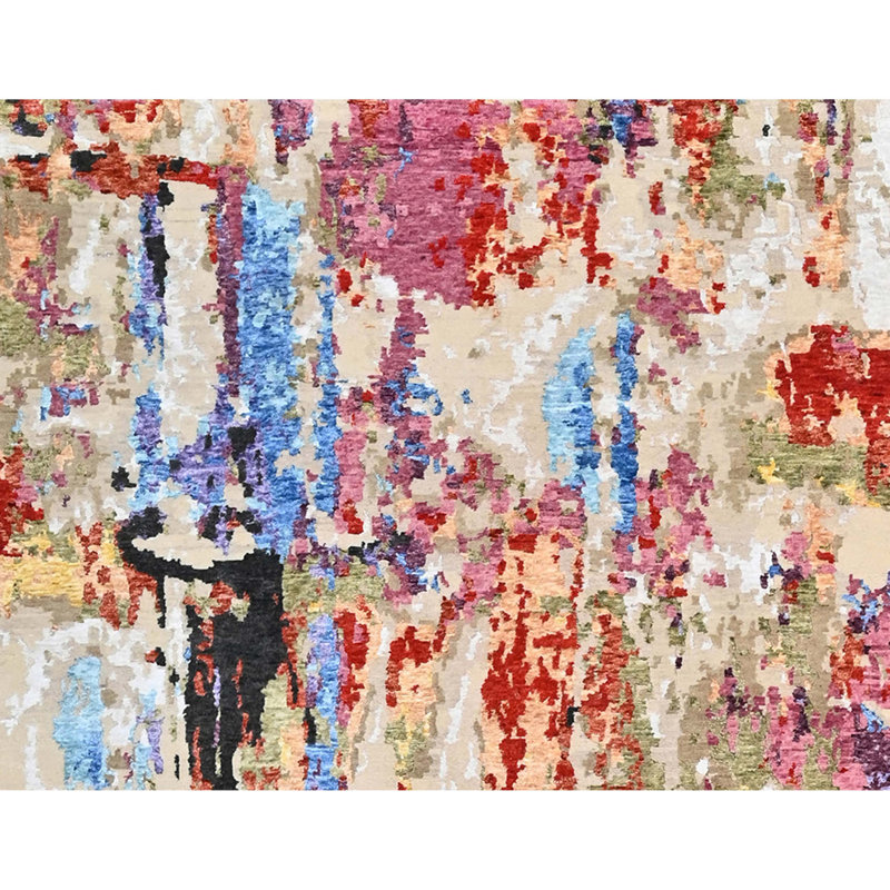 Tapis rectangulaire noué à la main, Rectangle 10 pi x 14 pi