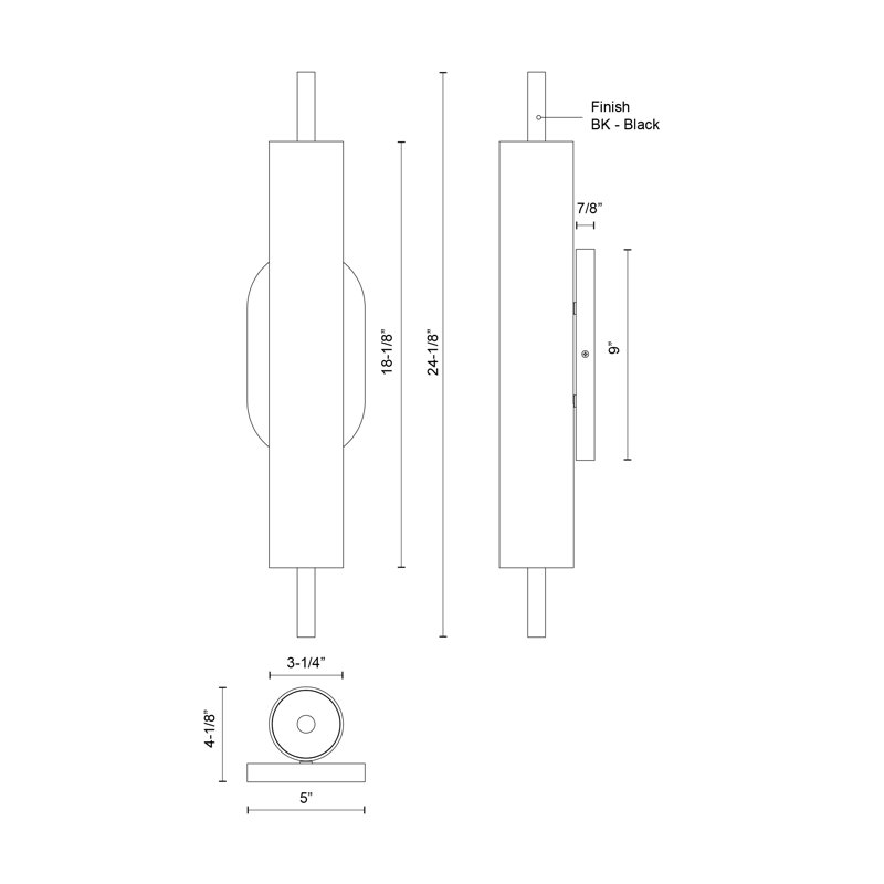 Estes LED Outdoor Armed Sconce