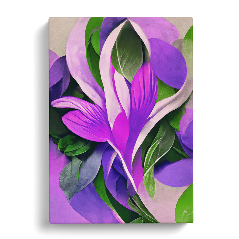 Floral Abstract No.2 - Wrapped Canvas Print, 76cm H x 50cm W x 3cm D