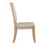 Magnifique ensemble de 2 chaises de salle à manger rembourrées en tissu d'aspect rustique en bois