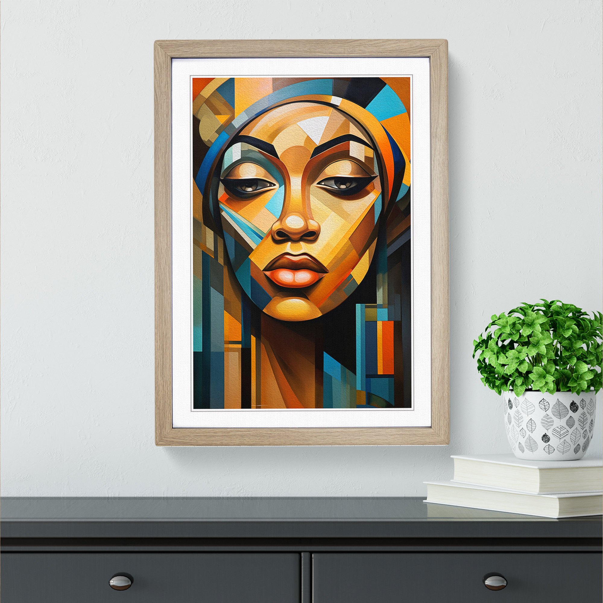 Big Box Art XYZFRMV12231770 African Woman Cubism No.2 Single