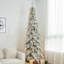 Arbre de Noël épinette réaliste floqué / givré avec lumières DEL Hersi-566981670