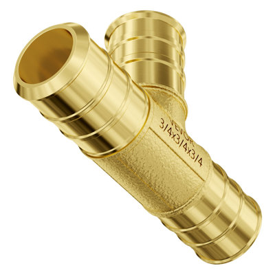 Pipe Fittings, 3/4" 45PCS (15xStraight, 15xElbows, 15xTees) Brass Pipe Fittings, Push-Fit Pipe Connector Brass Air Fittings, Plumbing Fittings Adapter for Heating/Shower Systems, Water Pipes